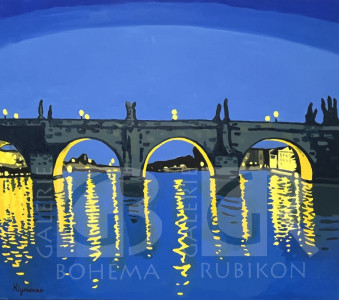 Večer, Karlův most, Praha