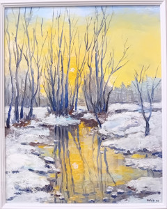 Zimní západ slunce