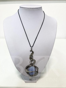 náhrdelník cín/chalcedon